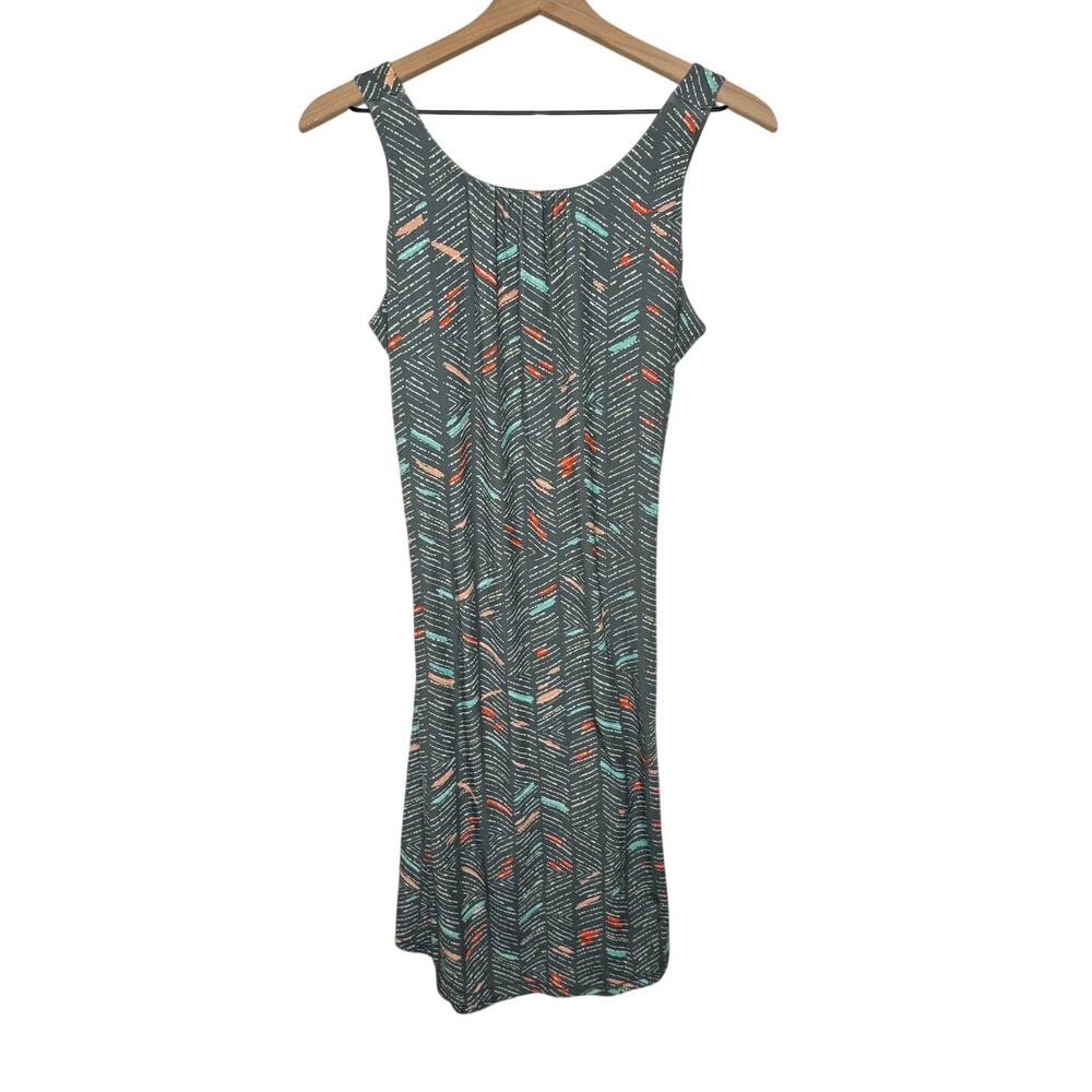 PRANA Women's XL Skypath Tank Dress Back Cut Out Knee Length Outdoor Grey - Picture 2 of 16